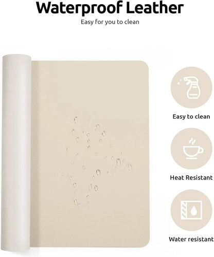 Large Mouse Pad,Office Desk Mat, Leather Desk Pad Protector, Non-Slip PU Leather Desk Blotter, Laptop Desk Pad - Urbizia