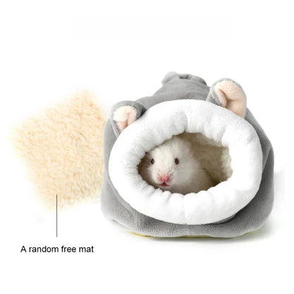 Hamster Cotton Nest Pet Warm Winter Supplies Winter Sleeping Bag House Small Fossa Gold Silk Bear House Mouse Nest Sleeping Bag - Urbizia
