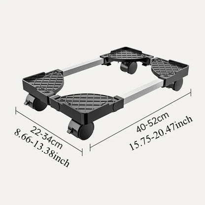 Computer Tower Stand, Adjustable Mobile CPU Stand, CPU Holder PC Tower Stand with Rolling Caster Wheels, Pc Floor Riser Stand - Urbizia