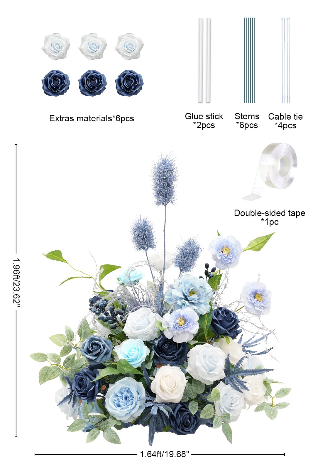 A8966 Red Free Standing Centerpieces Flowers Ball Bouquet Artificial Rose Arrangements Balls Table Sofa Runner For Wedding Event
