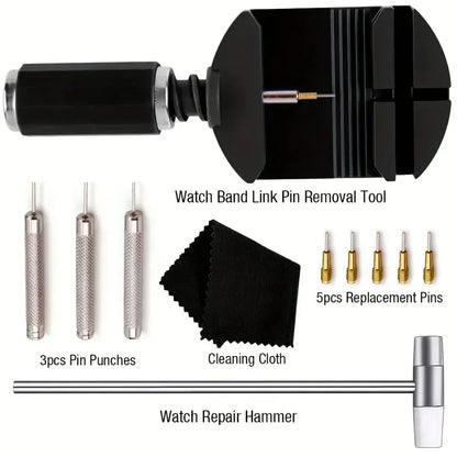 Watch Link Removal Tool Kit, Watch Band Tool Strap Chain Pin Remover Repair Tool Kit For Watch Band Strap Adjustment, Watc - Urbizia