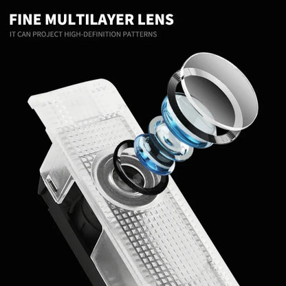 2Pcs Fashion LED Car Door Welcome Light Logo Projector for Alfa Romeo Spider Giulia Giulietta 147 156 159 Mito Stelvio GT Spider