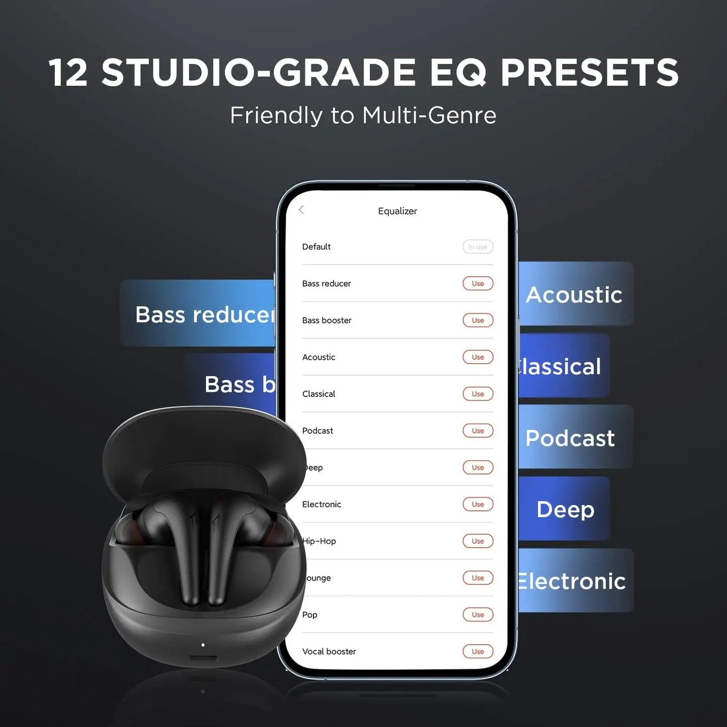 1MORE Aero Ear buds Noise Cancellation Bluetooth 5.2 flash-sale  Clear Calls 28h Playtime  Wireless Charging headset  electronic