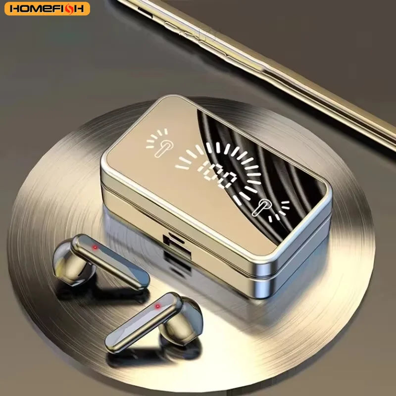 S20 BT Earphone Headphones Mirror Wireless Stereo Headset  with Digital DisplayTouch Control Sports Earbuds for Gaming