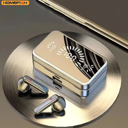 S20 BT Earphone Headphones Mirror Wireless Stereo Headset  with Digital DisplayTouch Control Sports Earbuds for Gaming