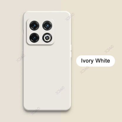 Luxury Cover for OnePlus 10 Pro OnePlus10Pro 5G Square Liquid Silicone Phone Case One Plus OnePlus10 10Pro Double Liner Soft Bag