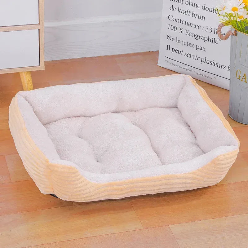 Color Square Winter Soft Warm House for Dog Bed for Dog Mat Waterproof Cat Bed Pet Bed for Large Medium Small Dog House - Urbizia