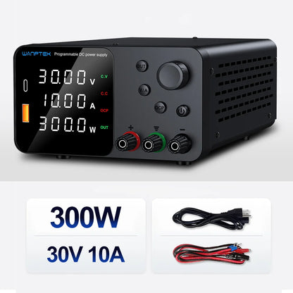 Wanptek Laboratory DC Power Supply 30V 10A 60V 5A 120V 3A with USB Fast Charging Adjustable Voltage Current Lab Power Supply