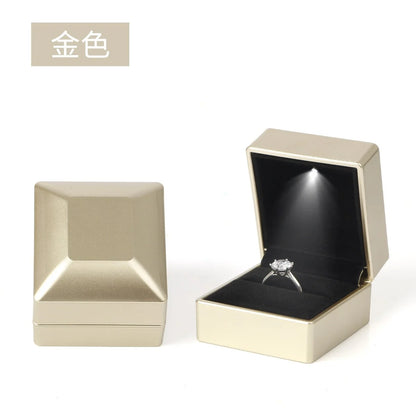 Creative LED Lighting Jewelry Ring Pendant Necklace Bracelet With Light Illumination Jewelry Box Lighted Jewelry Packaging Box
