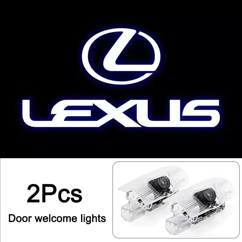 2Pcs LED Car Door Projector Logo High Definition Welcome Light For Lexus FSPORT LBX NX RX 350h 450h Plug-in Hybrid ES UX 300e