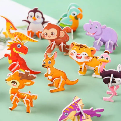 30-Piece Mini Animal DIY Jigsaw Puzzle Set for Kids - Urbizia