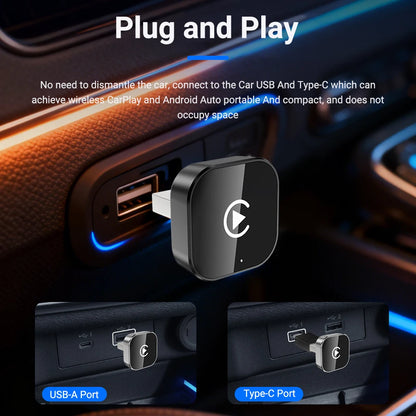 XUDA Carplay Android Auto Wireless Adapter Smart AI Box Car OEM Wired Android Auto To Wireless USB Dongle for Toyota Volvo