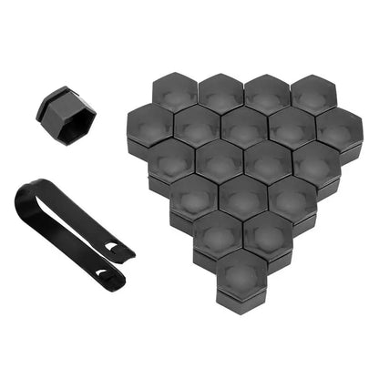 22/21/19mm 20 Pcs Car Wheel Nut Caps Protection Covers Caps Anti-Rust Auto Hub Screw Cover Car Tyre Nut Bolt Exterior Decoration