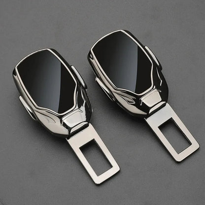 2Pcs Car Seat Belt Clip Extender Alloy Safety Seatbelt Lock Buckle Plug Insert Socket Extender Safety Buckle For Tesla Porsche