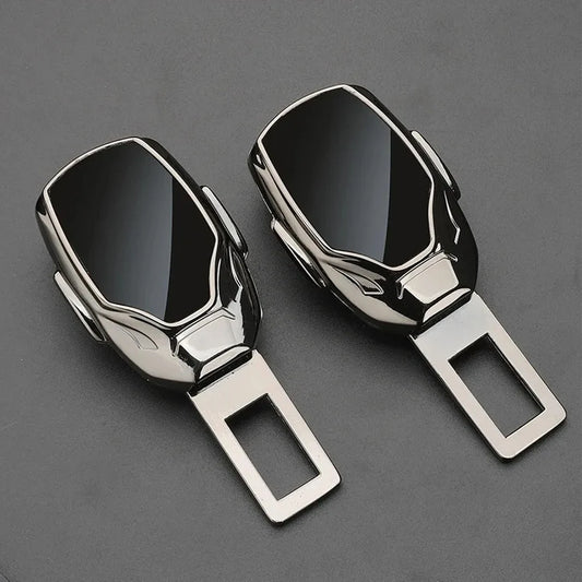 2Pcs Car Seat Belt Clip Extender Alloy Safety Seatbelt Lock Buckle Plug Insert Socket Extender Safety Buckle For Tesla Porsche