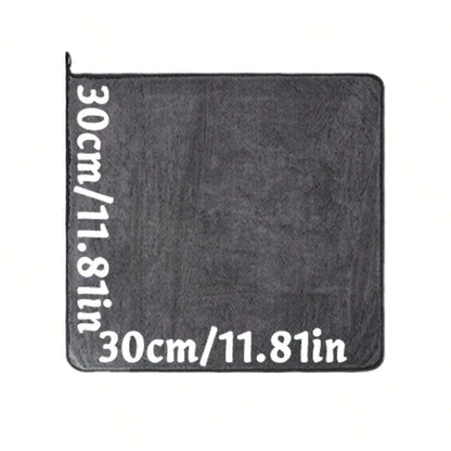 Dark gray car microfiber towel, oversized strong absorbent car wash cloth, high-efficiency cleaning wipe cloth
