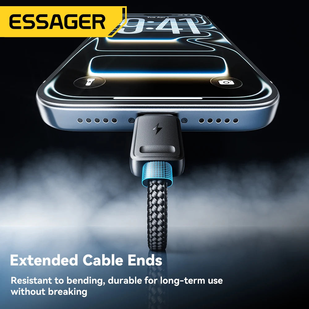 Essager 4-in-1 Fast Charging Portable Cable for Travel Type C Female to Multi USB with 2 Type C Micro And Lightning Adapters