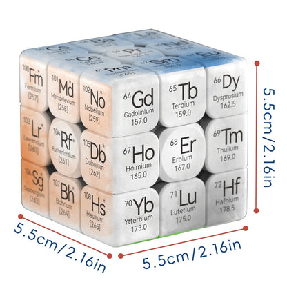The Periodic Table Cuberspeed ZIINA STAR 3x3 Speed Cube Puzzle Magic Cube 3x3x3 Puzzle