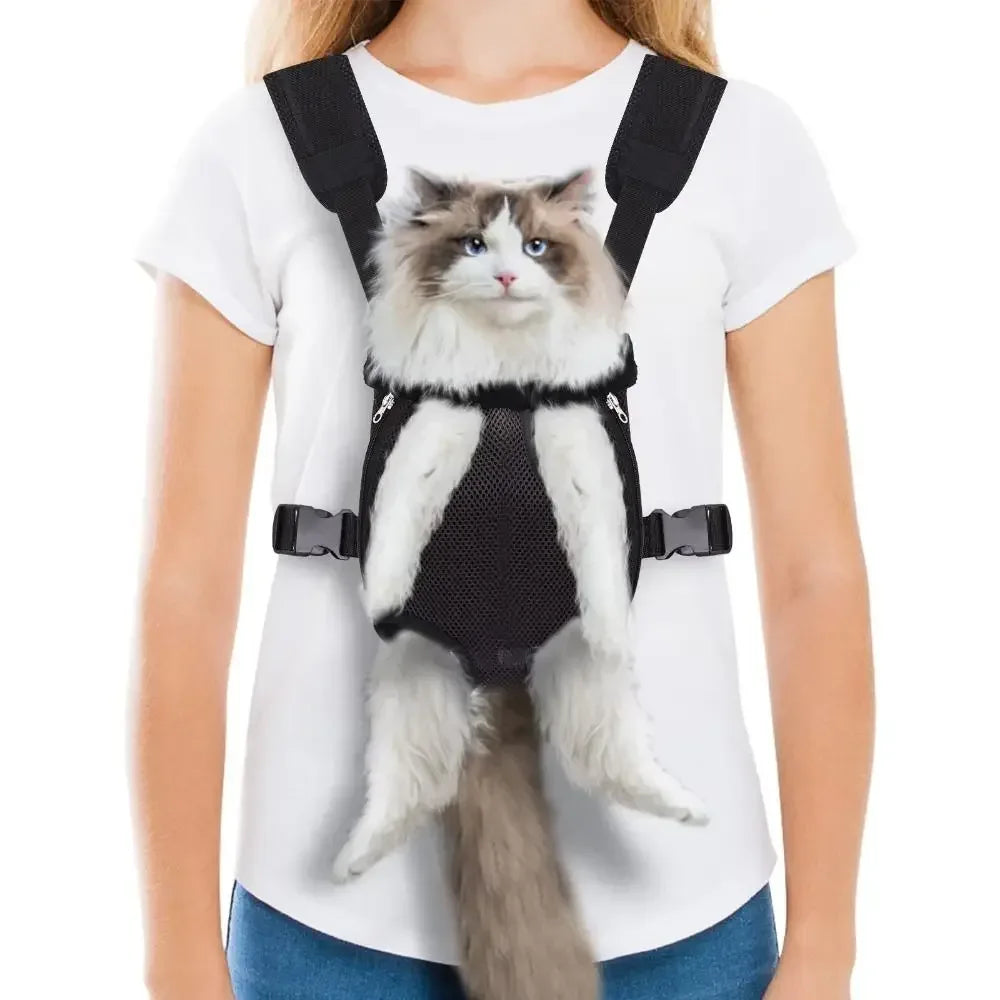 Adjustable Dog Front Carrier Legs Out Dog Backpack Carrier Pet Carrier Backpack for Small Dogs Cats and Puppies - Urbizia