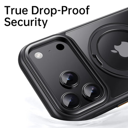 Transparent Magnetic Case for iPhone 17 Air 16 Plus 15 14 13 18 17 Pro Max 16e 360° Rotating Ring Holder Kickstand Cover LMD003