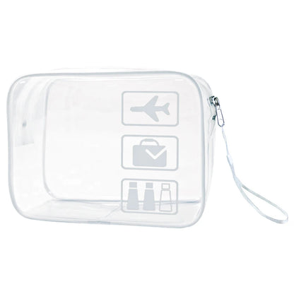 Transparent makeup bag, portable outdoor grooming bag, minimalist travel storage bag, PVC transparent makeup bag