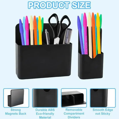 Magnetic Pen Holder Magnetic Cup Locker Organizer Fridge Pen Holder With Strong Magnets Dry Erase Marker Storage Holder - Urbizia