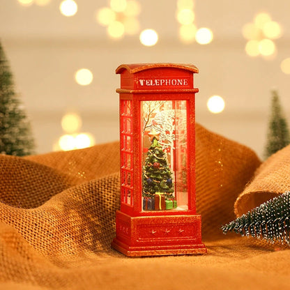 2025 Christmas Phone Booth Lights Ornament