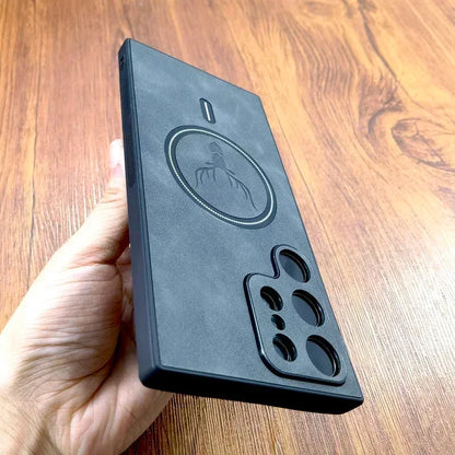 Luxury Leather Magnetic Phone Case for Samsung Ultra Series
