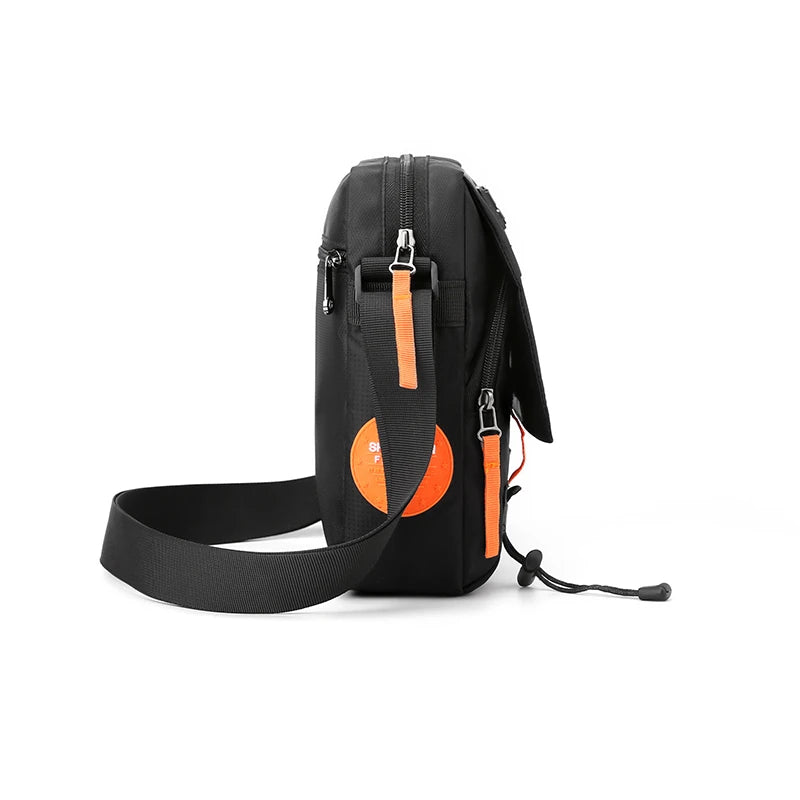 Waterproof Oxford Sling Bag Men Anti-Theft Crossbody Messenger Multi-Pocket Phone Pouch Daily Commute Travel Small Zipper Should