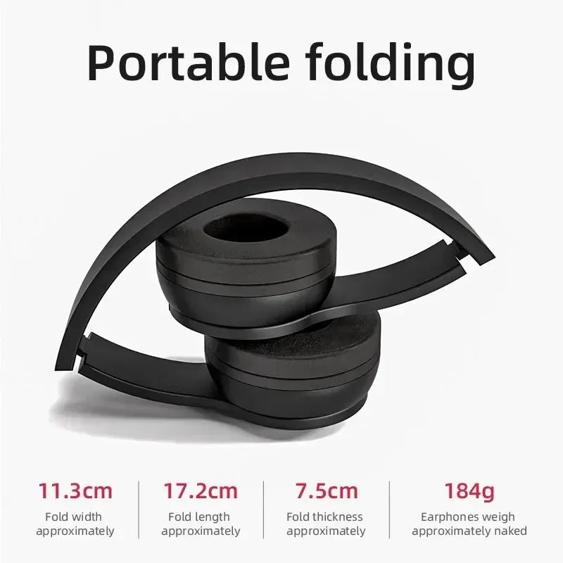 P47 Wireless bluetooth headphone With Mic Headsets Stereo Sound Earphones Sports Gaming Headphones Supports PC Smartphone - Urbizia