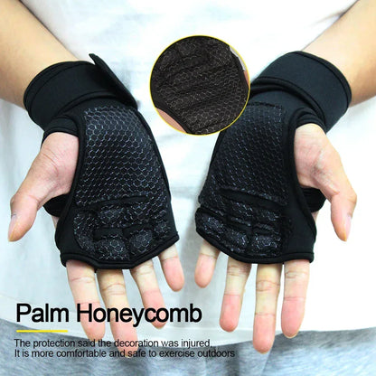 Training Sport Gloves for Men Women Workout Gloves Fitness Body Building Weightlifting Gym Hand Wrist Palm Protector Gloves - Urbizia