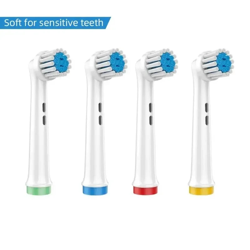 4PCS Dupont Bristle Electric Toothbrush Heads Whiten Teeth/Daily Clean/Precison Cleaning/Soft Care Teeth Function For Oral B - Urbizia