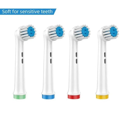 4PCS Dupont Bristle Electric Toothbrush Heads Whiten Teeth/Daily Clean/Precison Cleaning/Soft Care Teeth Function For Oral B - Urbizia