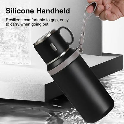 600ml Stainless Steel Coffee Cup Travel Thermal Mug Leak-Proof Thermos Bottle Tea Coffee Mug Office Business Style Thermos