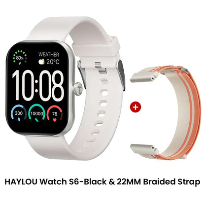HAYLOU Watch S6 Smartwatch 2.01" HD Display Smart Watch Bluetooth Voice Callings IP68 Waterproof Fitness Tracking Smartwatch - Urbizia