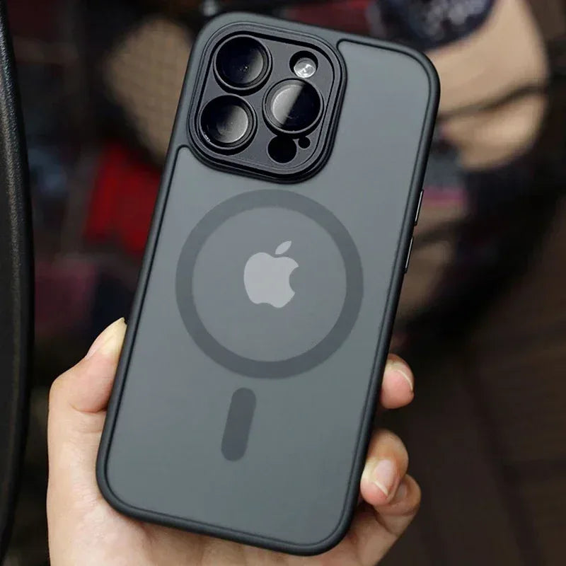 Magnetic Matte Translucent Lens Protector MagSafe iPhone Case