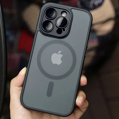 Magnetic Matte Translucent Lens Protector MagSafe iPhone Case