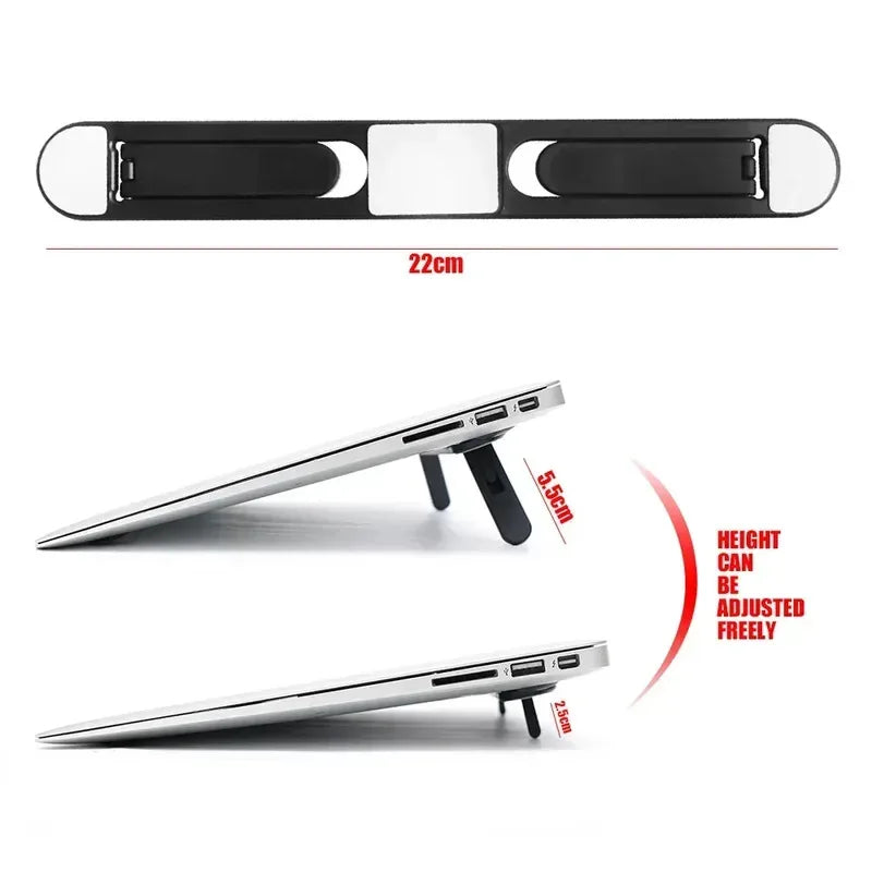 Universal Invisible Laptop Riser Stand Foldable Cooling Bracket
