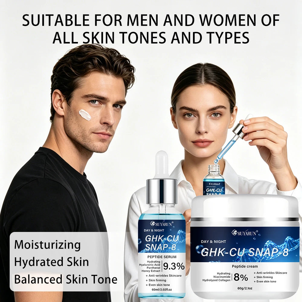 SUYARUN GHK-CU SNAP 8 Cream & Serum - Anti-Aging Facial Moisturizer, Firming and Moisturizing for All Skin Types.