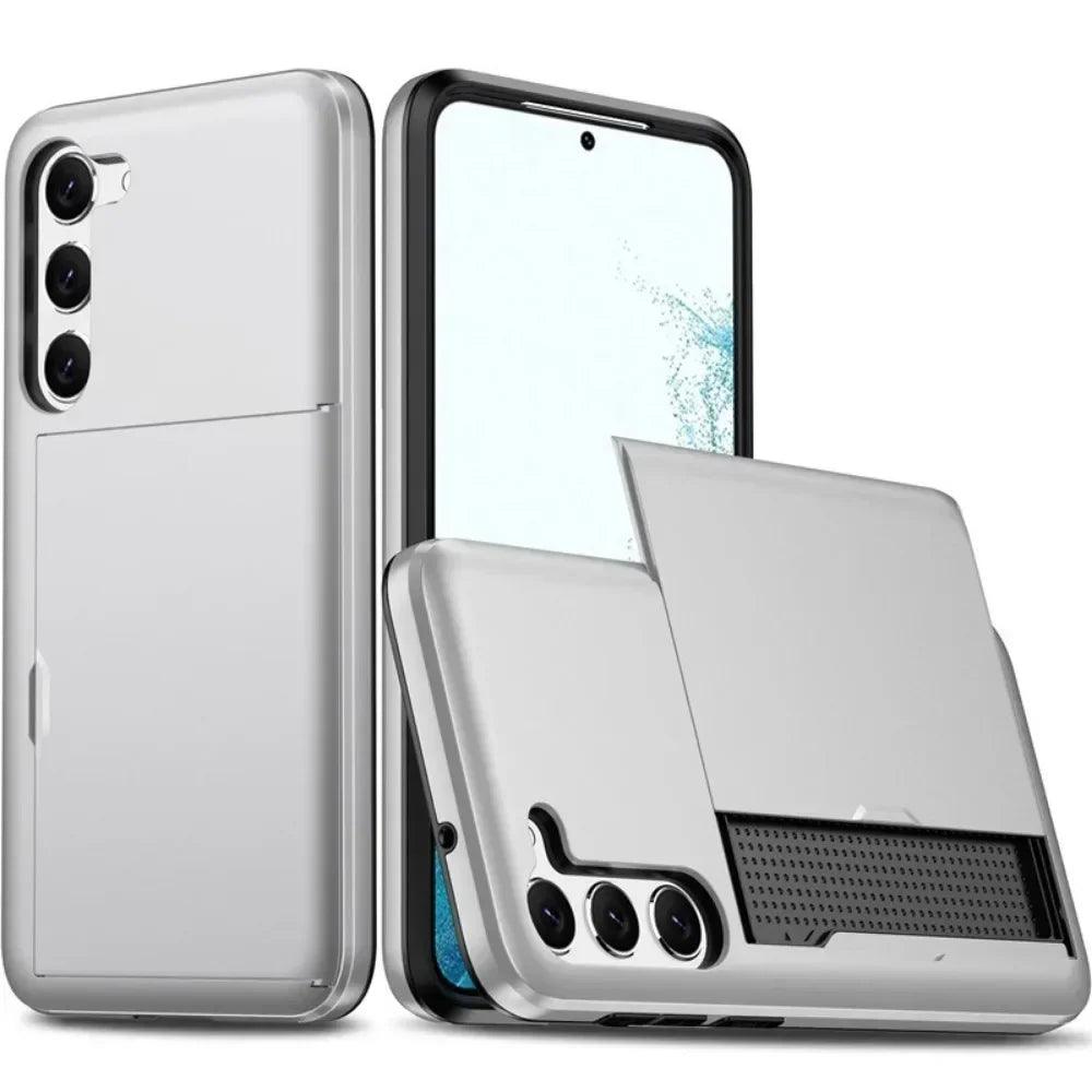 Wallet Card Holder Shockproof Case for Samsung Galaxy