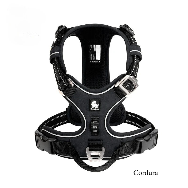 Truelove Pet Harness Fashionable Nylon Durable Dog Harness Reflective Breathable Padded Training Vest Luxury Pet Accessories