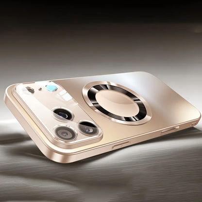 New Luxury Glass Camera for Magesafe Magnetic Wireless Charge Case for IPhone 17 13 12 11 Pro Max 16 15 14 Plus Shockproof Cover