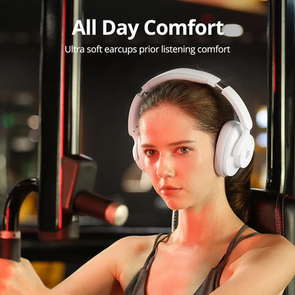 Tronsmart Sounfii Q20S Bluetooth Headphones Wireless Headset with Noise Suppression, 60 Hours Play Time, Hi-Res Audio, App Control
