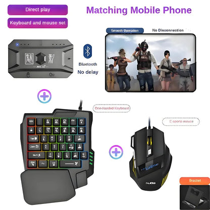 M1 Pro Mobile Phone Game Converter Gaming Keyboard Mouse Controller BT V5.0 Programmable Adapter Support IOS Android System