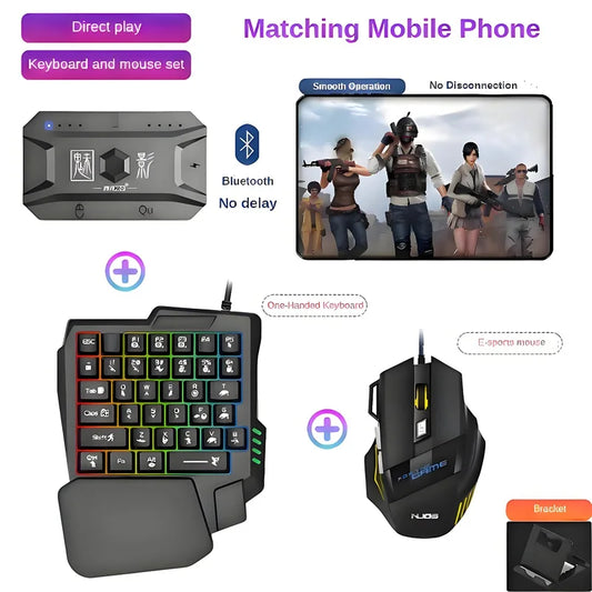 M1 Pro Mobile Phone Game Converter Gaming Keyboard Mouse Controller BT V5.0 Programmable Adapter Support IOS Android System