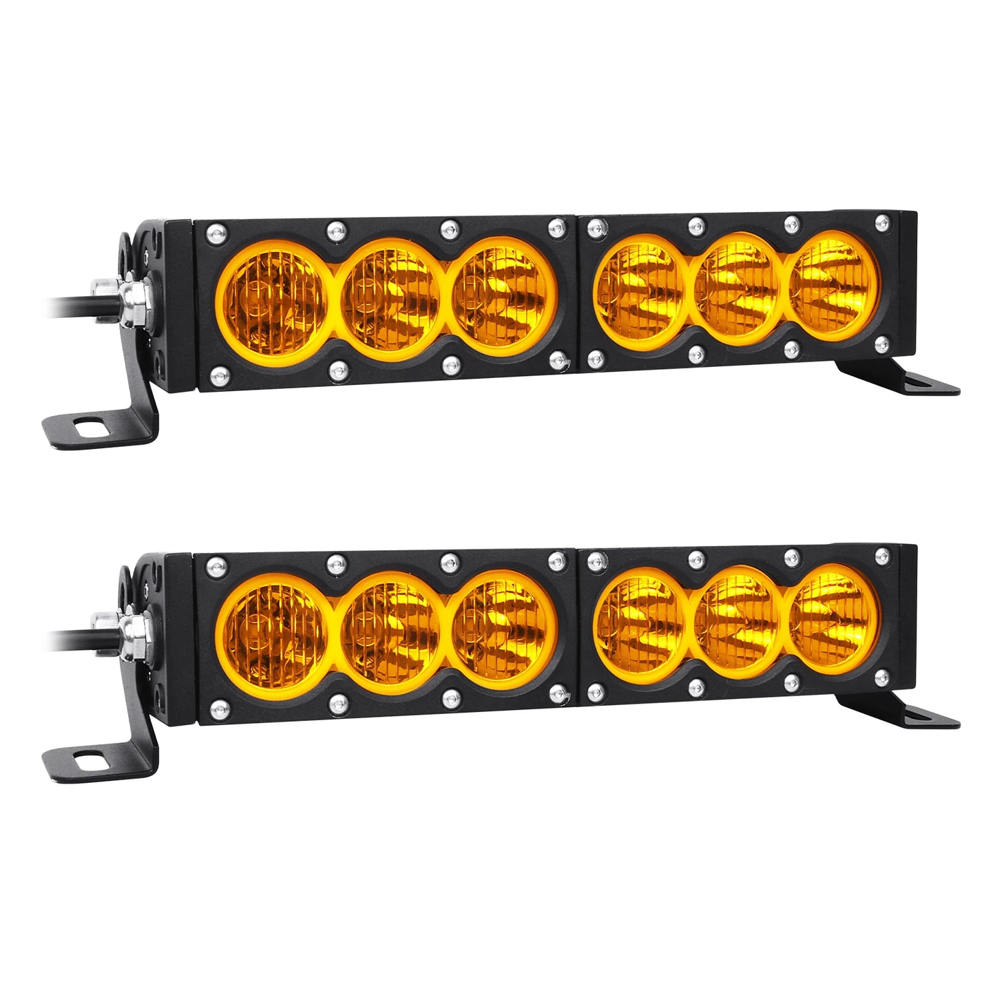 6-54 inch 30-300W LED Bar 4x4 with 12v Wire Harness Kit, LED Light Bar for Offroad Vehicles Trucks ATV, Amber White Fog Light
