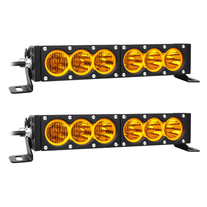 6-54 inch 30-300W LED Bar 4x4 with 12v Wire Harness Kit, LED Light Bar for Offroad Vehicles Trucks ATV, Amber White Fog Light