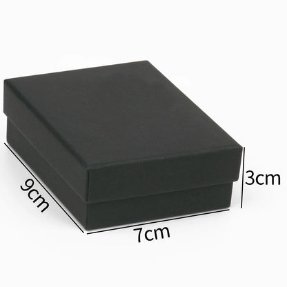 1PCS Black Square Jewelry Display Gifts Box Organizer Engagement for Ring Earring Brooch Necklace Bracelet Packaging Boxes