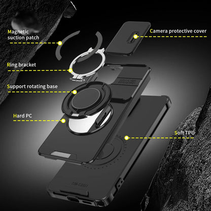 Magnetic Sliding Window Bracket Case for Samsung Galaxy