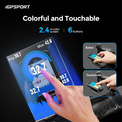 iGPSPORT BSC300T Touch-screen Bike Computer Global Colorful Map Wireless Cycling Computer  Support E-bike